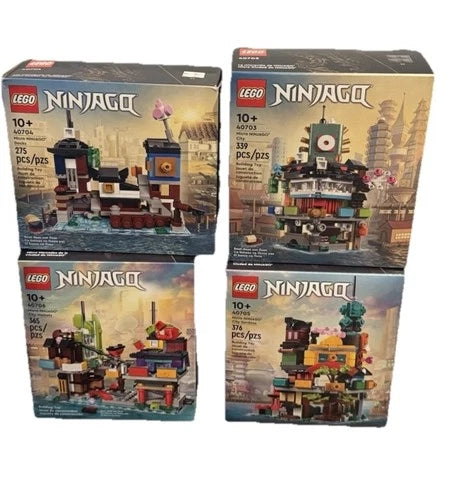 New Seal Retired Lego Micro NINJAGO City 40703/40704/40705/40706 Complete 4 Sets