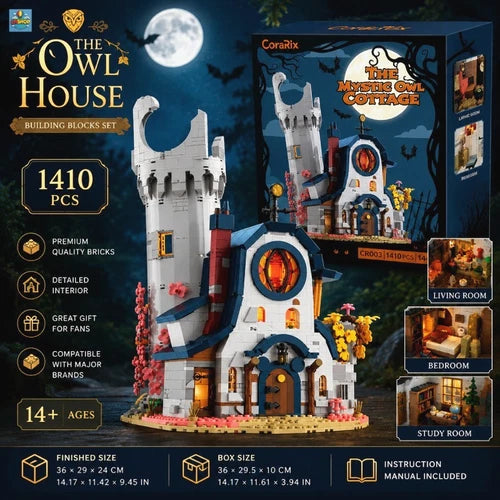 The Owl House 1410PCS Building Bricks TVSeries Fantasy Cottage Display Model Box