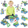 107Pcs Motorized Erector Sets for Kids Ages 4 5 6 7 8+,STEM Building Toys