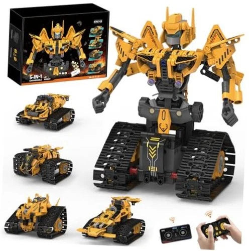 Robot Building Kit for Kids Ages 8-12, 5-in-1 STEM Construction Toys with Black