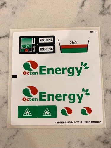 LEGO STICKER SHEET for 60016 Tanker Truck, New & Genuine!