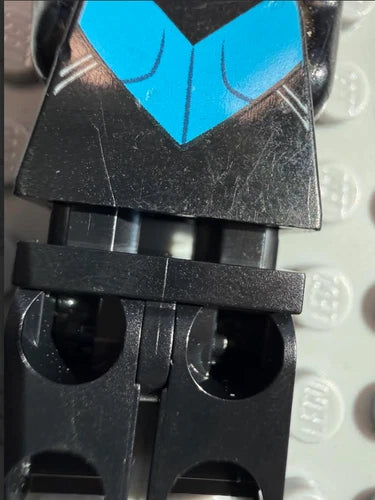 MEOW Nightwing! - White Eye Holes and Blue Chest Symbol DAMAGED!!! SEE PICS!
