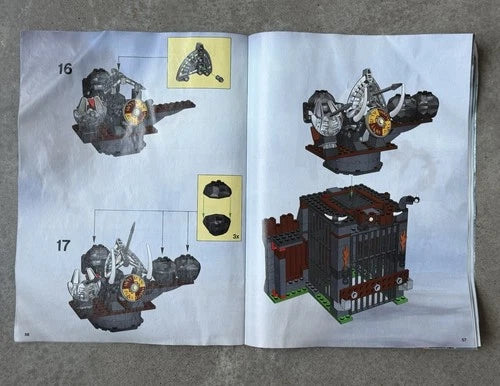 LEGO Vikings 7019 Viking Fortress Against The Fafnir Dragon Complete