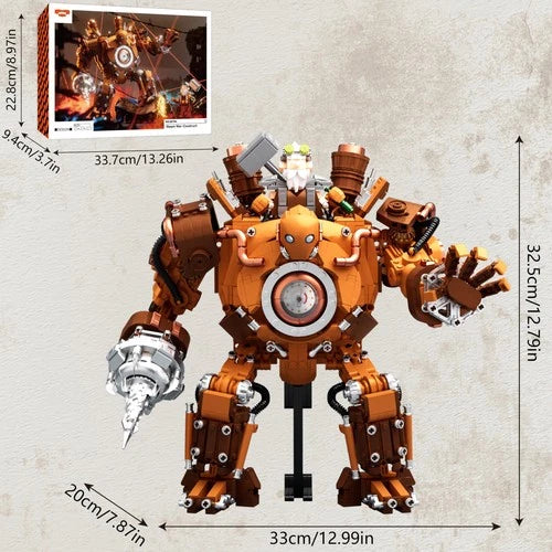 Steampunk Building Set, Mech Building Blocks Dwarf Fantasy Model kits