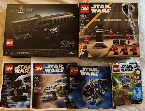 Lego star wars 6 lot, Dark Saber 40917, Kamino training 40765 + 4 poly Brand New