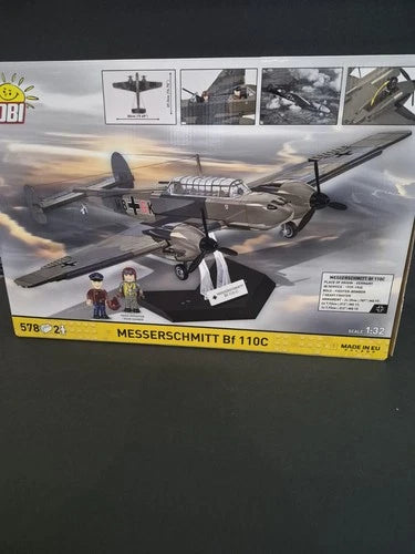 COBI Messerschmitt Bf 110C 1:32 578pcs Display Stand Historical WWII Set 5777