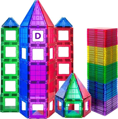 Play22 Magnetic Tiles Building Blocks - 113pcs - Learning By Playing 6015