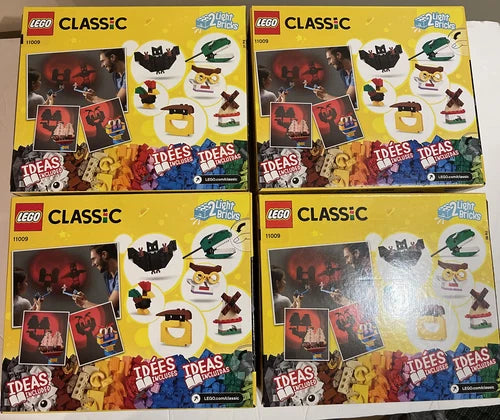 Lego Classic Bricks and Lights (11009) Boxes Factory Sealed LOT OF 4 GREAT VALUE