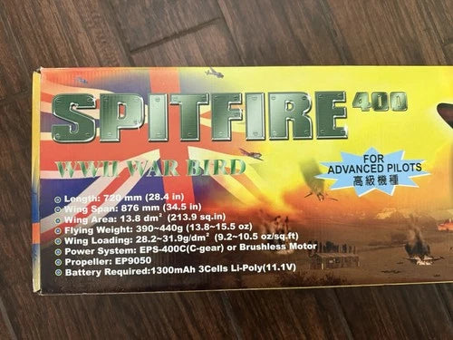 Spitfire 400 WW II War Bird RC Model Airplane NEW