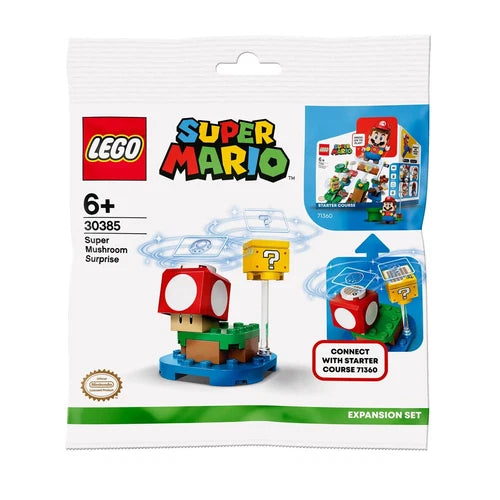 Sealed - Lego Super Mario Polybag Yellow Yoshi 30509 & Mushroom 30385 Lot 9x New