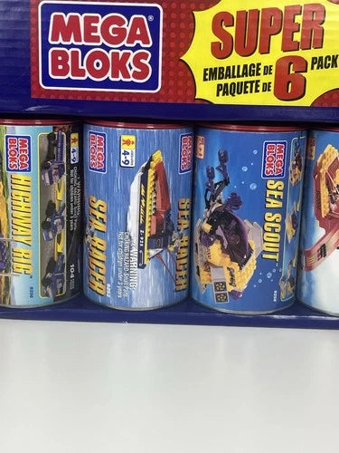 Vintage Mega Bloks Super 6 Pack Sets 1990’s All Sets Brand New
