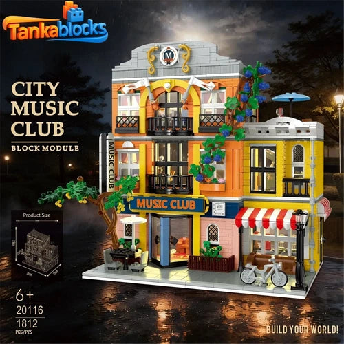 MOC City Music Club Modular Building Blocks Set Toys Gift 1812pcs