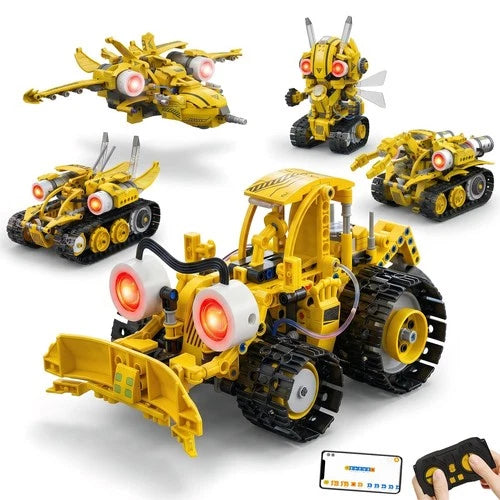 STEM Robot Building Kit, Programmable RC Robot Set Display \| robot building k...