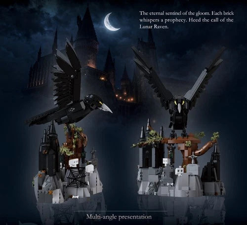 Lunar Raven Gothic Haunted Castle Building Blocks Set 1072 Pcs Halloween Horro