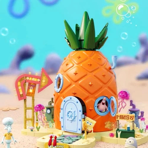 AREA-X AB0032 SpongeBob Pineapple House 2313 pcs building blocks Set Bricks Toy