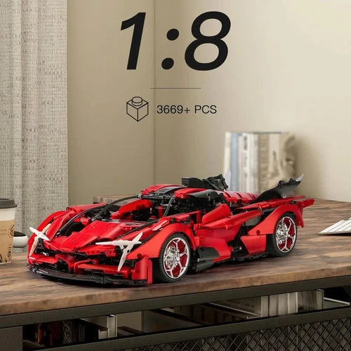 KBOX 1:8 Scale -- Apollo Evo HyperCar Building Blocks Set -- 3669 Pcs