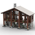 MOC Winter Village Ski Lodge with Interior Building Blocks Set 2032 Pieces DIY