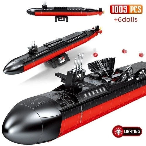 1003pcs Military Weapon Nuclear Submarine Building Blocks Bricks DIY toys set