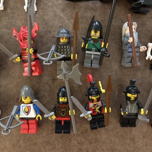 LEGO Castle Minifigure Lot Knights Skeletons Dragon Weapons Shields Accessories