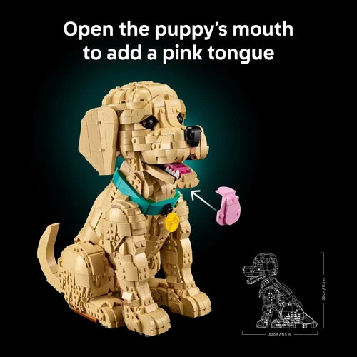 LEGO Icons Golden Retriever Puppy Building Set for Adults, Ages 18+ - Decor for