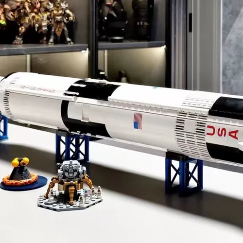 New Apollo Saturn V Space Rocket Building Blocks NASA Model Set Toy Display Gift
