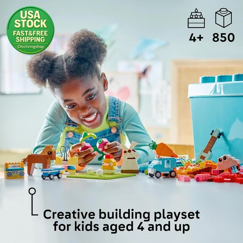 Classic Vibrant Creative Brick Box Building Blocks 850 Pieces Ages 4+