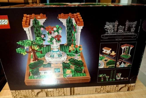LEGO Icons Fountain Garden 10359 1302 Pc NEW SEALED Damaged Box