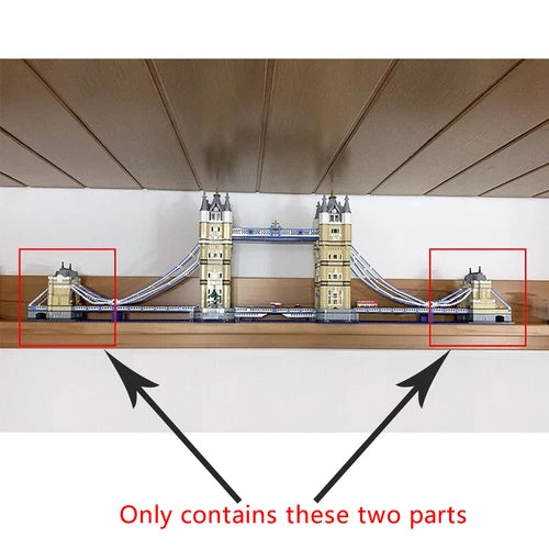 Tower Bridge Extension Fit for 10214 Tower Bridge Building Toys Set MOC Build