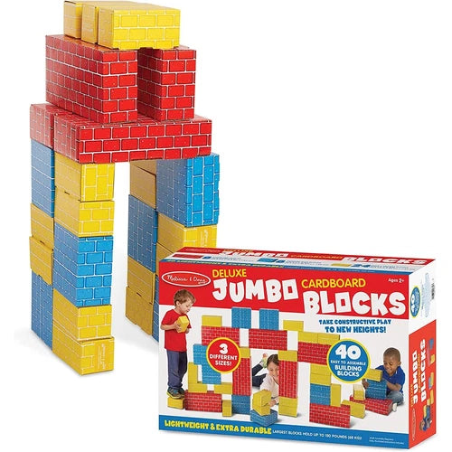 Deluxe Jumbo Cardboard Blocks - 40 pc Set