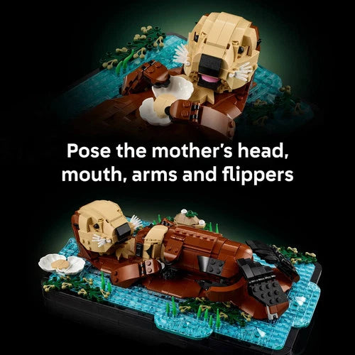 LEGO Ideas Floating Sea Otters Building Sets for Adults - Room or Office Decor f