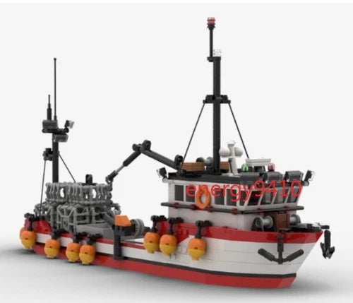 NEW Harbor Crab Fishing Boat Building Blocks Set Model Puzzle Toy MOC-53893 Gift
