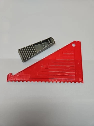 Lego Authentic Ruler Tool Triangle Red With Brick Wrench