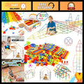 600Pcs STEM Building Toy Set - Interlocking Straw Constructor Blocks for Kids 3-