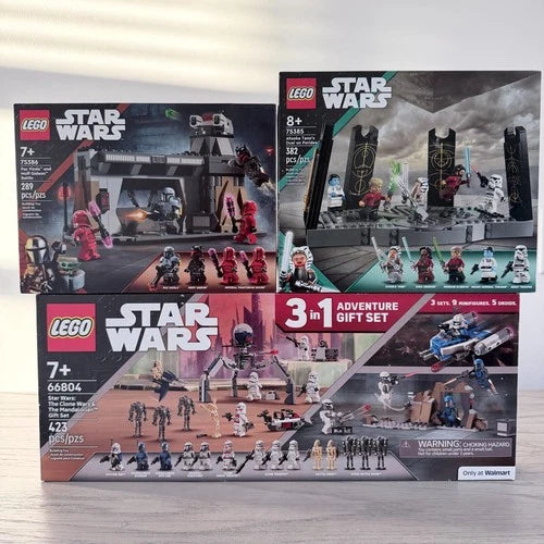 MEOW Star Wars 5-Set Bundle: 75385, 75386 + Walmart Exclusive 66804 Gift Set NEW