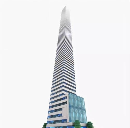 432 Park Avenue Skyscraper 1:800 Scale Model Building Block Set
