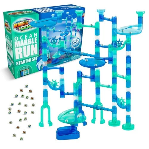 Marble Genius Marble Run Starter Set STEM Toy for Kids Ages 4-12 - 130 Comple...