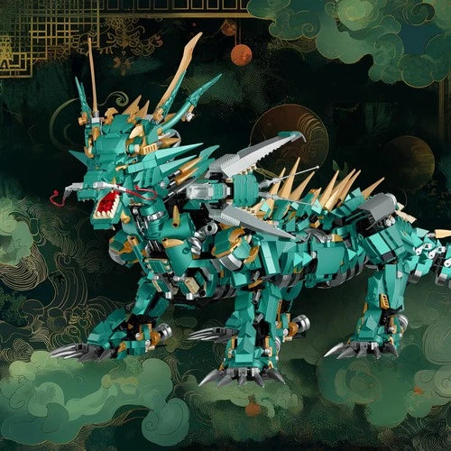 Dragon Toy Building Set for Adults 70174, Creative Green Mechanical Dragon An...