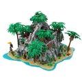 MOC: Secret Base on an Island with Detailed Interior 2381 Bricks Gift DIY