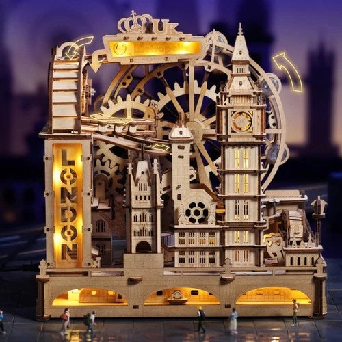 ROKR 3D Wooden Puzzle Marble Travel London Model Kit Toy Building Toys Kids Gift