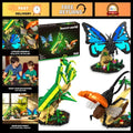 Insect Collection Building Toy Set - Life-Size Butterfly, Mantis & Beetle Models