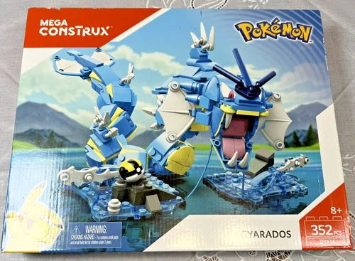 RARE Pokémon Mega Construx Gyarados New Unopened #DYF14 352 pcs Retired Set