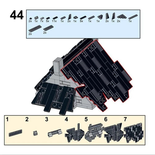 MOC-82593 Medieval Graveyard Shop Shaped Small Particle 1194 Pieces Good Quality