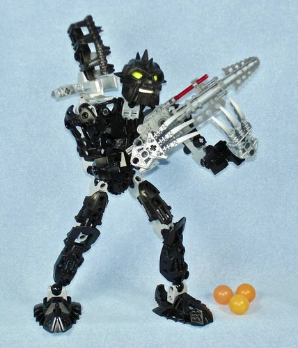 All 6 Lego Bionicle INIKA (8727-8732) with Light-Up Weapons & Zamor Spheres