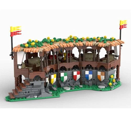 MOC-132506 Modular Building: Tournament Big Grandstand Building Toys 851 Parts