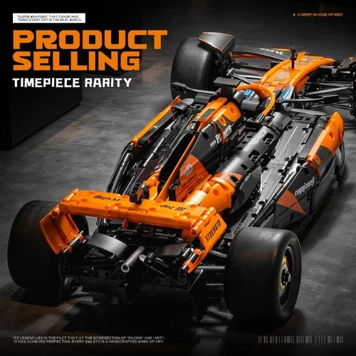 Technic 1:8 F1 MCL39 Race Car Building Set MOC DRS Papaya Livery 2055 Pieces