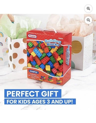 Prextex Building Blocks For Toddlers - 300 Jumbo Building Bricks
