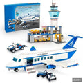 City Passenger Airplane Building Blocks Set with Plane,Airport, Terminal and Tra