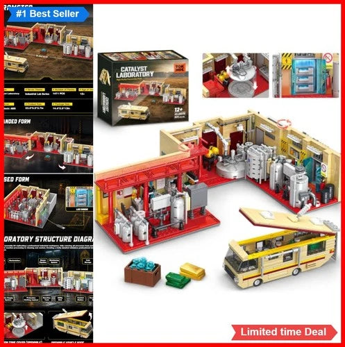 Chemistry Lab Building Blocks Set 1471 Pieces Science Kit Compatible Adult