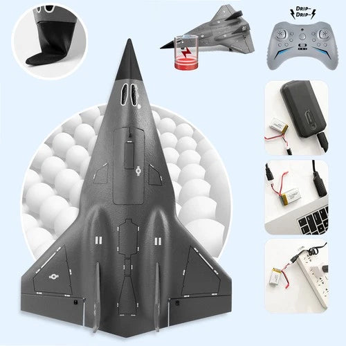 FX9672 RC Plane 4CH 2.4G Remote Control Airplane Jet Concealed Culvert 2battery