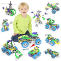 107Pcs Motorized Erector Sets for Ages 4 5 6 7 8+,STEM Building Toys for Boys...